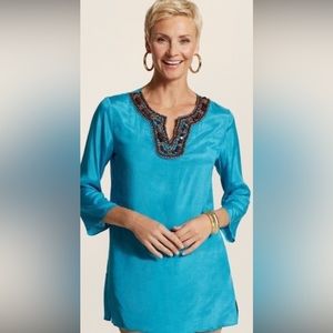 Chico’s  brand new blue tunic top